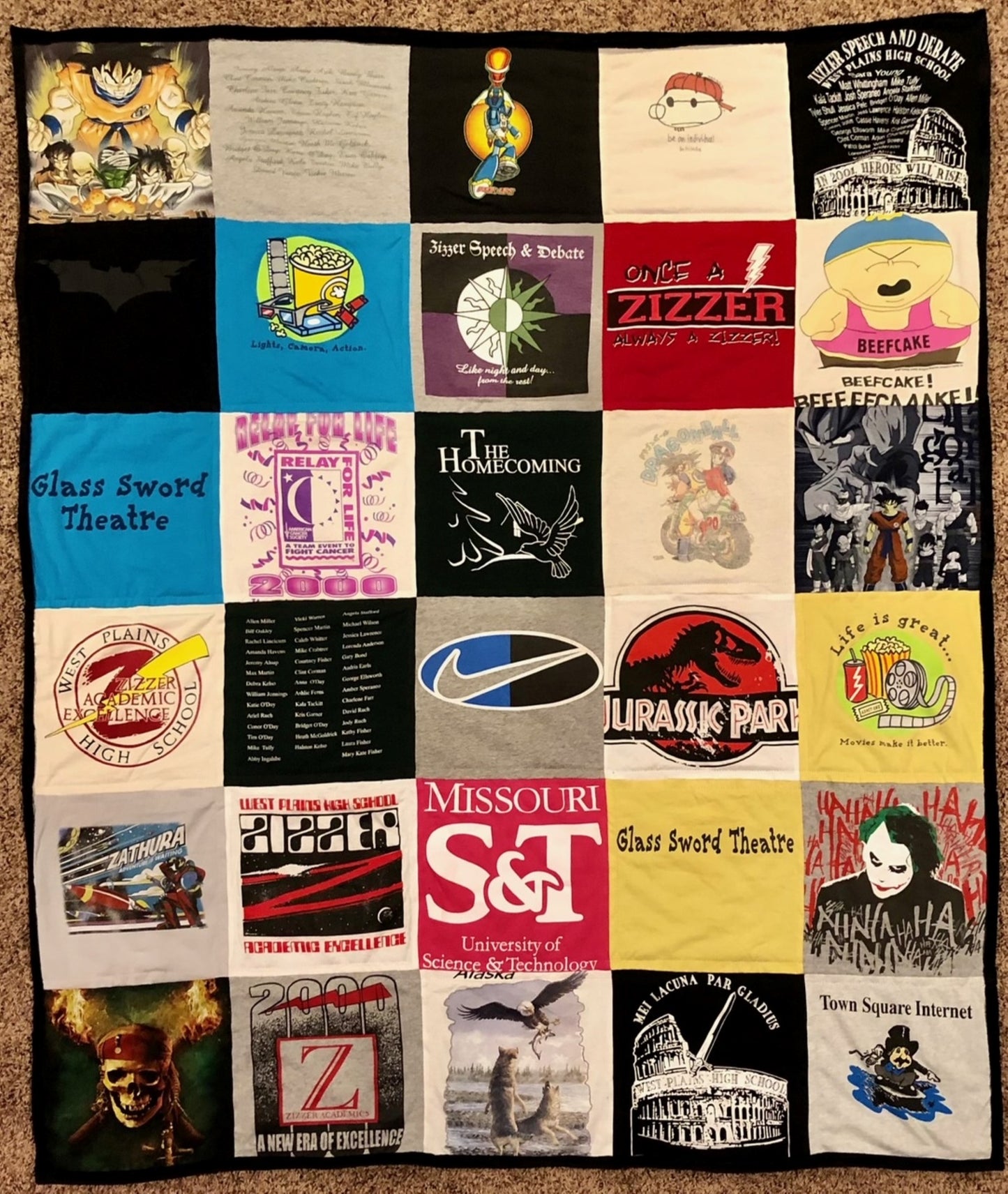 T-Shirt Quilt Medium Size