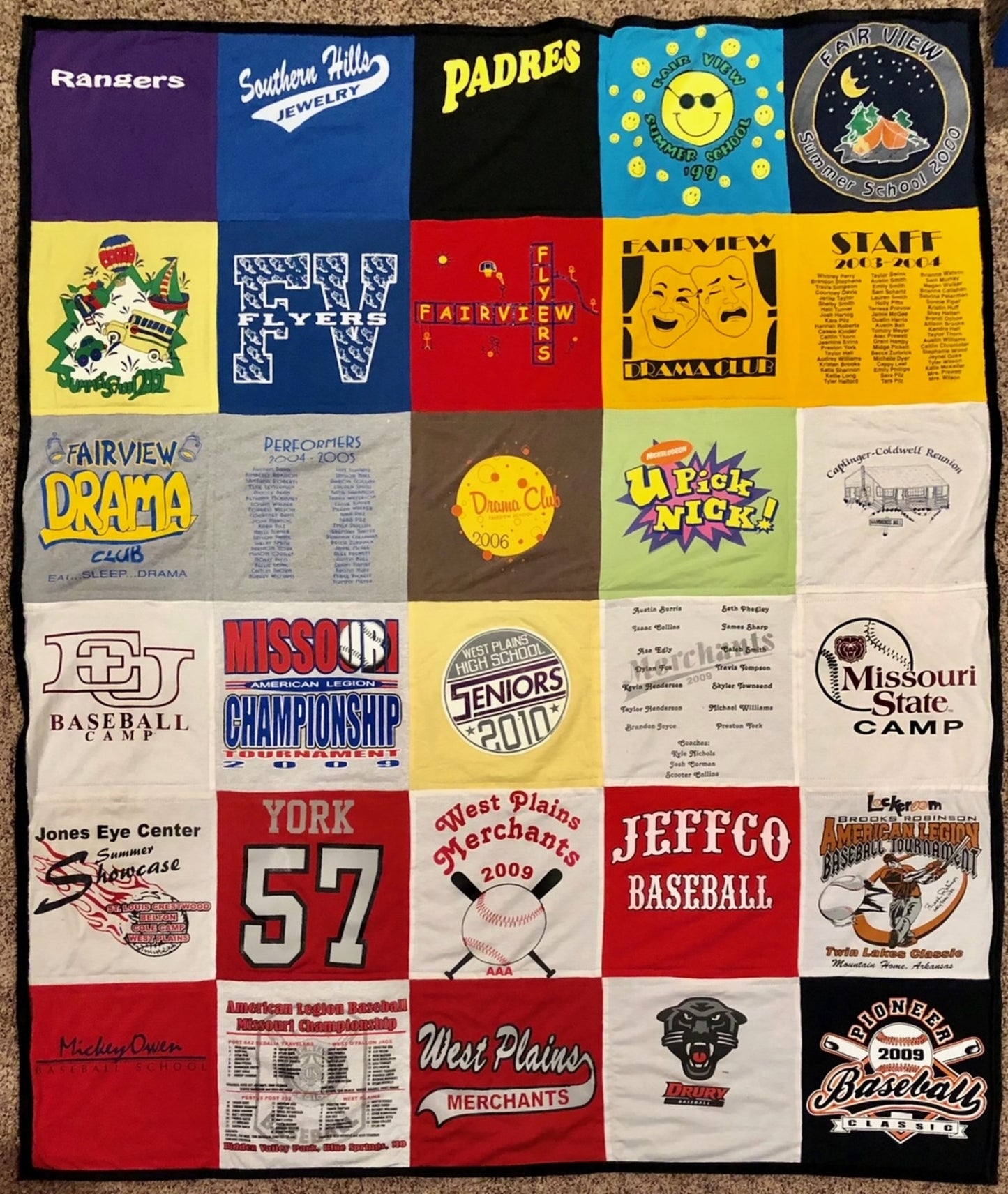 T-Shirt Quilt Medium Size